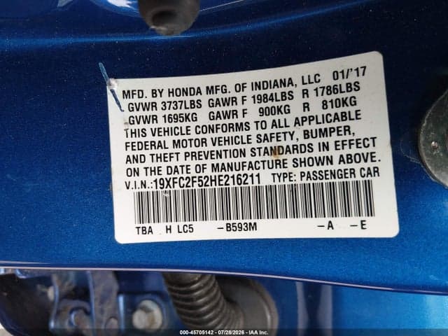 2017 HONDA CIVIC LX 9