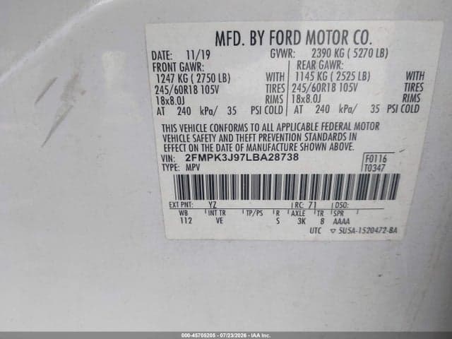 2020 FORD EDGE SEL 9