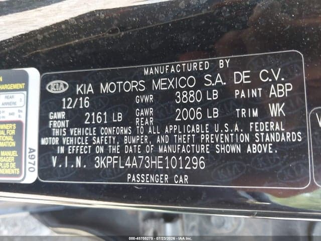 2017 KIA FORTE S 9