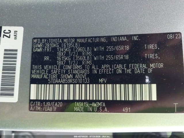 2024 TOYOTA GRAND HIGHLANDER XLE 9