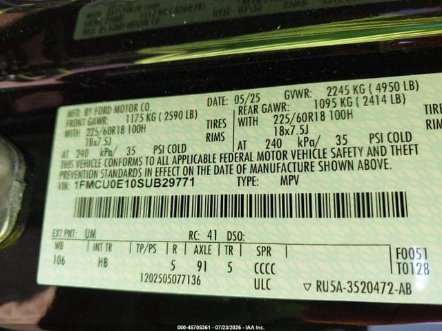 2025 FORD ESCAPE PHEV 9