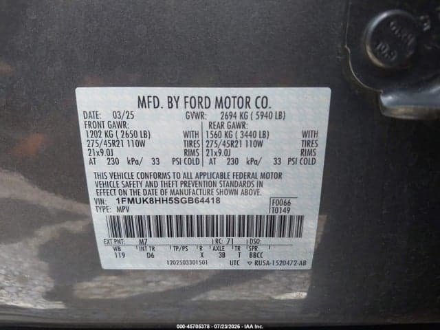 2025 FORD EXPLORER PLATINUM 9