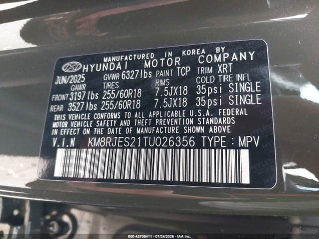 2026 HYUNDAI PALISADE XRT PRO 9