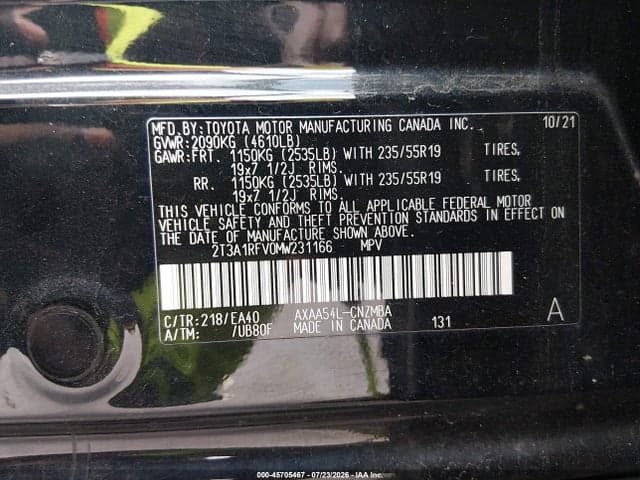 2021 TOYOTA RAV4 XLE PREMIUM 9