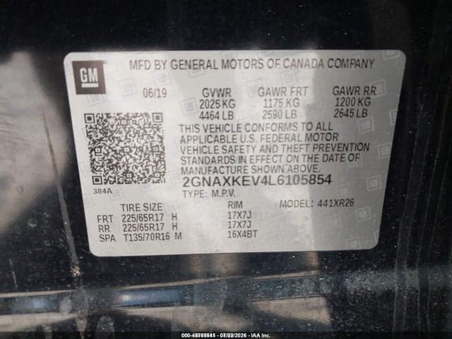 2020 CHEVROLET EQUINOX FWD LT 1.5L TURBO 9