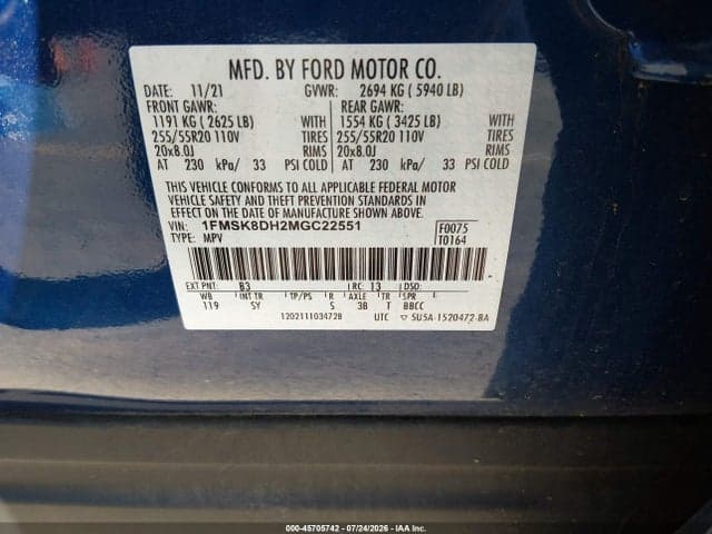 2021 FORD EXPLORER XLT 9