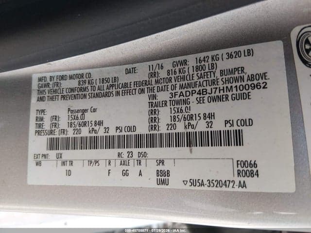 2017 FORD FIESTA SE 9