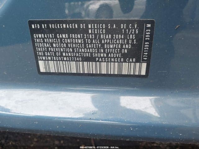 2026 VOLKSWAGEN JETTA S 9