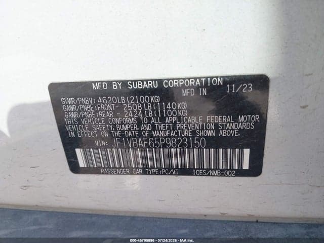 2023 SUBARU WRX PREMIUM 9