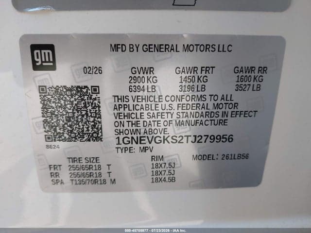 2026 CHEVROLET TRAVERSE AWD LT 9