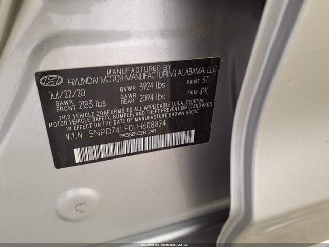 2020 HYUNDAI ELANTRA SE 9