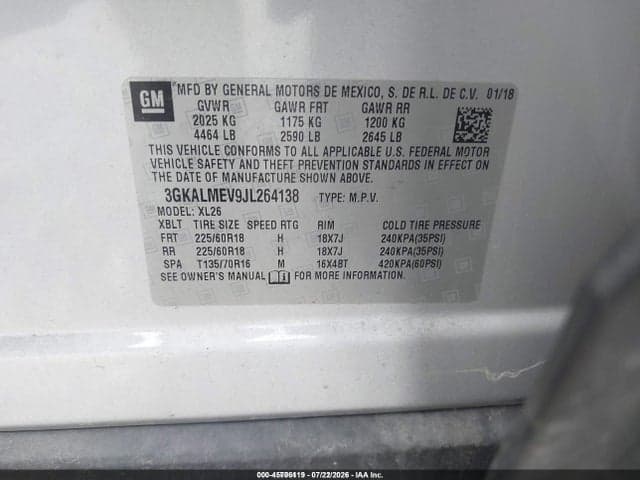 2018 GMC TERRAIN SLE 9