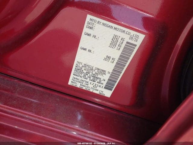 2017 NISSAN ALTIMA 2.5 SR 9