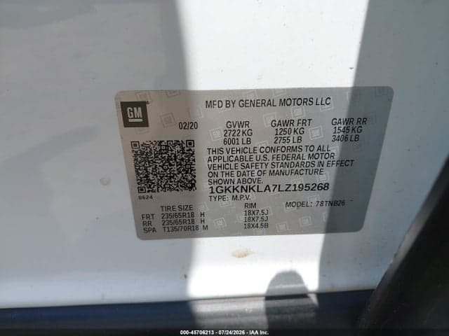 2020 GMC ACADIA FWD SLE 9