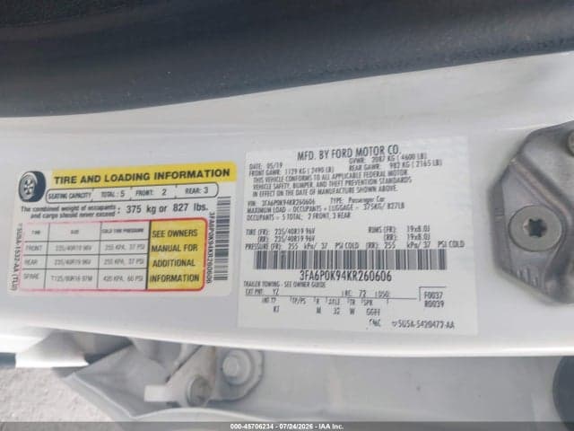 2019 FORD FUSION TITANIUM 9