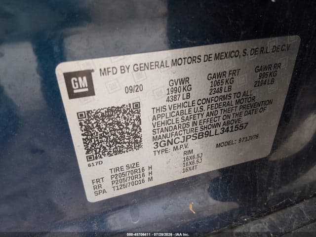 2020 CHEVROLET TRAX AWD LT 9