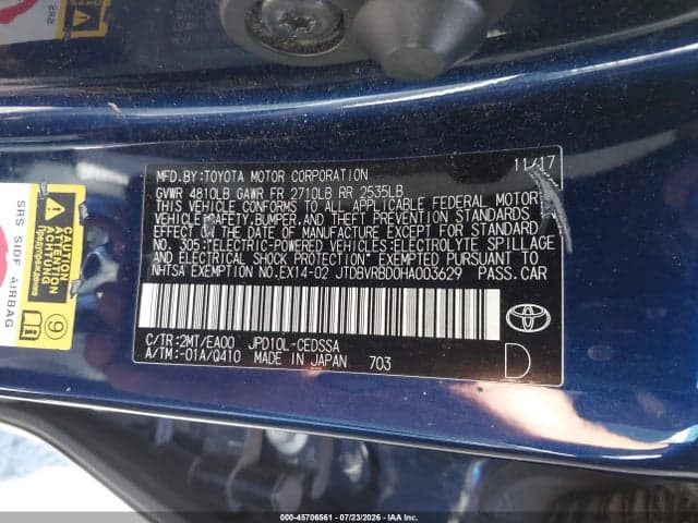 2017 TOYOTA MIRAI 9