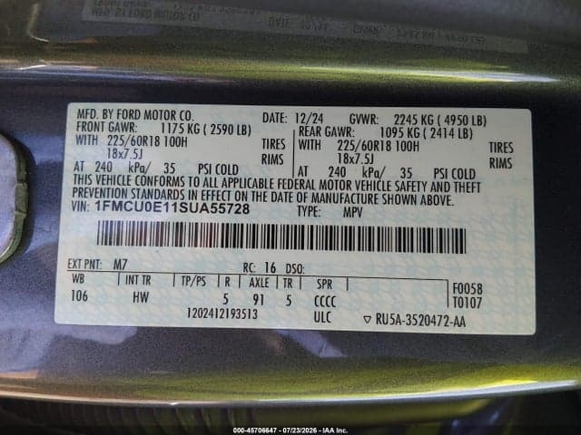 2025 FORD ESCAPE PHEV 9