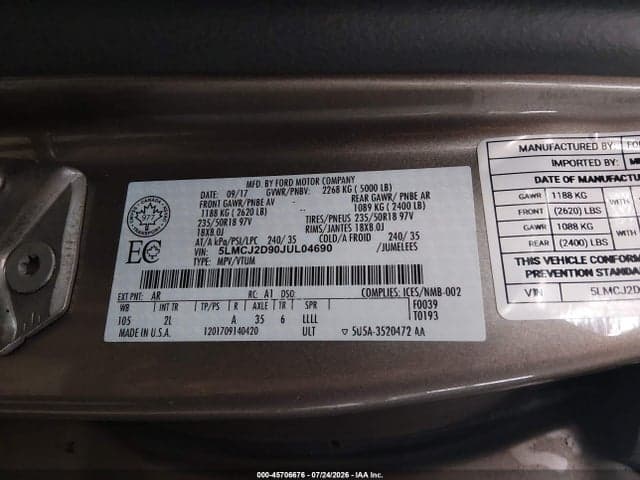 2018 LINCOLN MKC SELECT 9