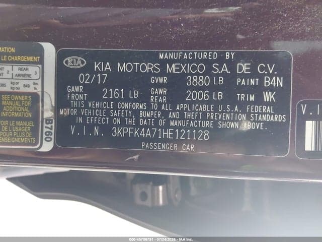 2017 KIA FORTE LX 9