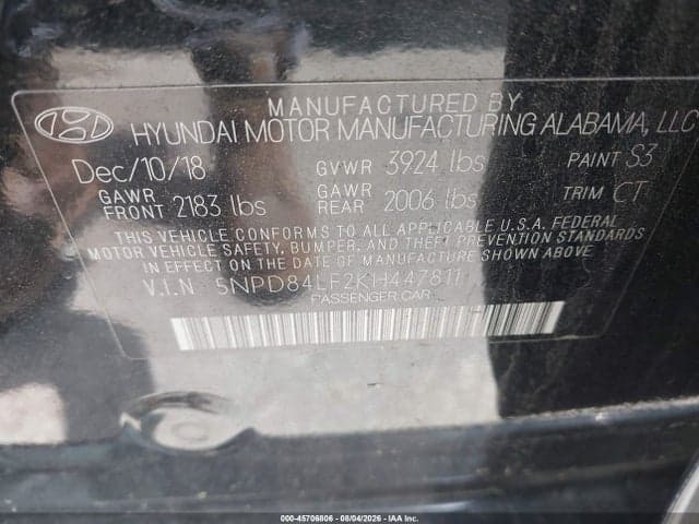 2019 HYUNDAI ELANTRA SEL 9