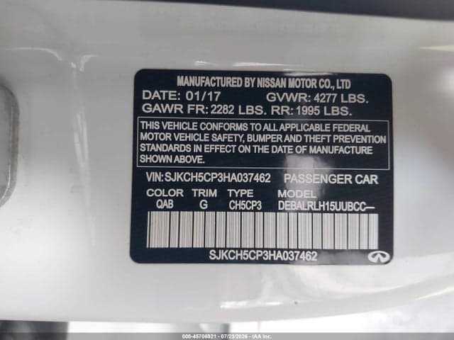 2017 INFINITI QX30 PREMIUM 9