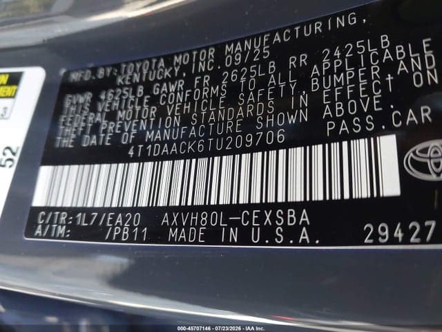 2026 TOYOTA CAMRY SE 9