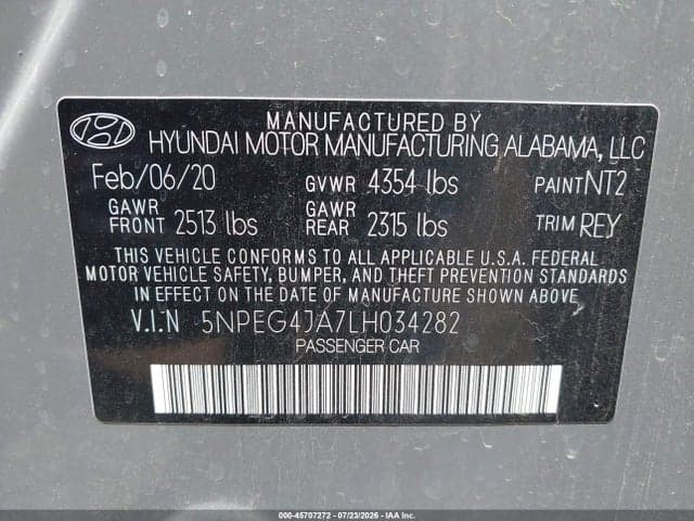 2020 HYUNDAI SONATA SE 9