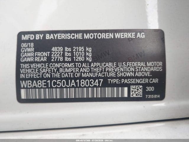 2018 BMW 330E IPERFORMANCE 9