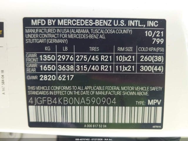 2022 MERCEDES-BENZ GLE 350 4MATIC 8