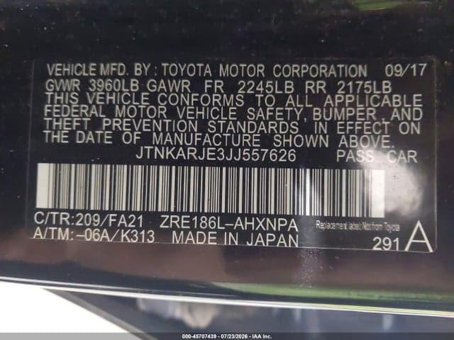 2018 TOYOTA COROLLA IM 9