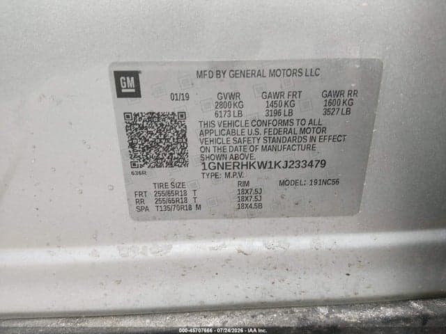 2019 CHEVROLET TRAVERSE 3LT 9