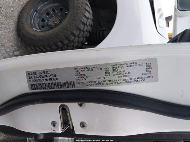2022 RAM 3500 TRADESMAN 4X4 8' BOX 9