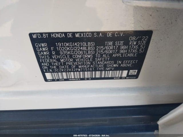 2023 HONDA HR-V AWD LX 9