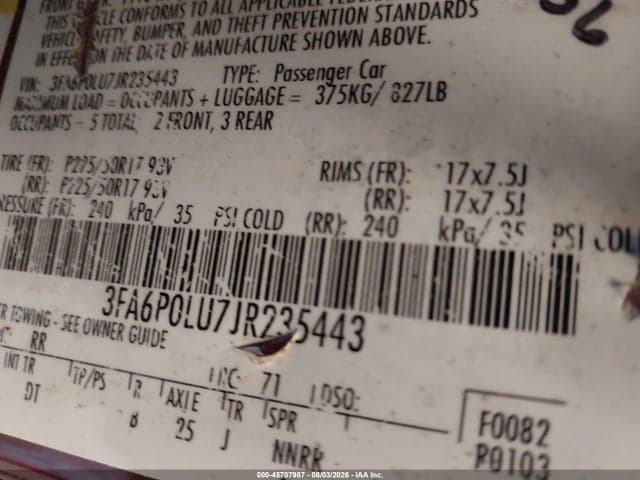 2018 FORD FUSION HYBRID SE 9