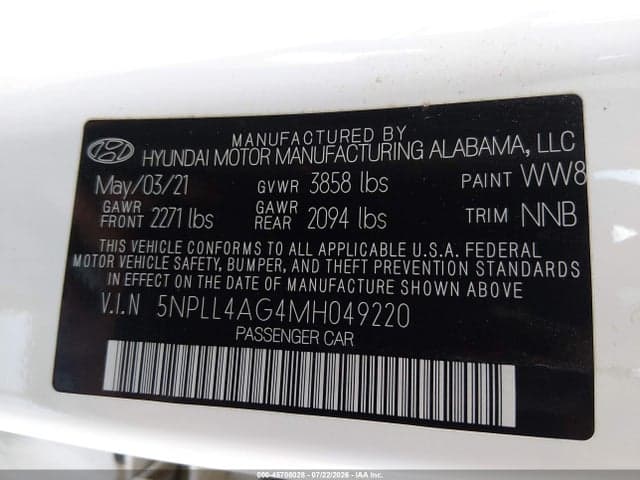2021 HYUNDAI ELANTRA SE 9