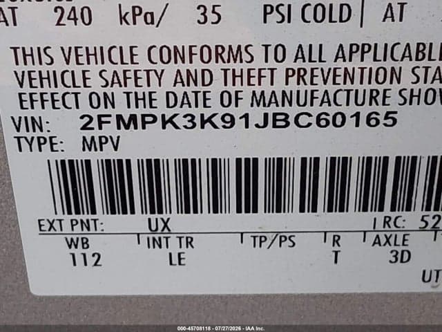 2018 FORD EDGE TITANIUM 9