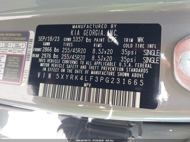 2023 KIA SORENTO SX 9