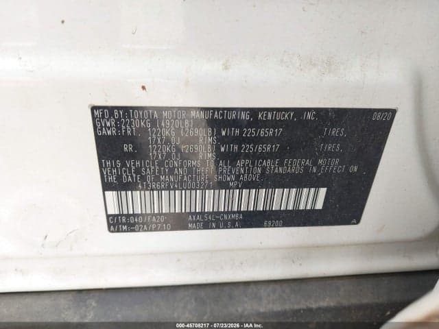 2020 TOYOTA RAV4 HYBRID XLE 9