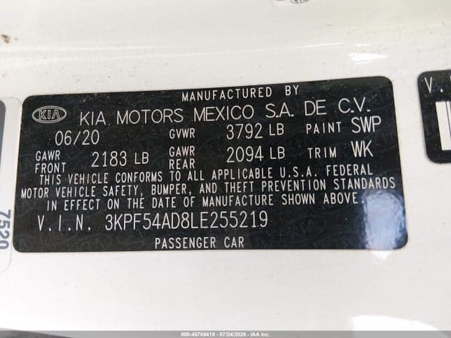 2020 KIA FORTE EX 9