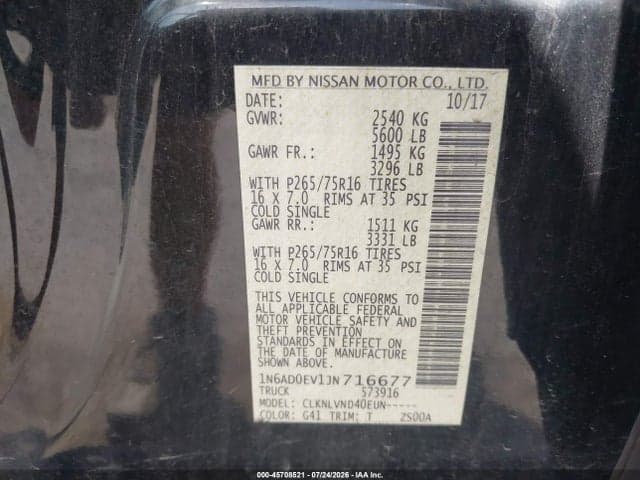 2018 NISSAN FRONTIER PRO-4X 9