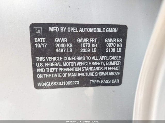 2018 BUICK REGAL SPORTBACK PREFERRED 9