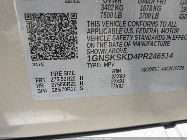 2023 CHEVROLET TAHOE 4WD PREMIER 9