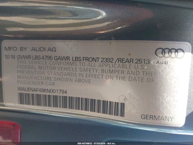 2019 AUDI A4 45 PREMIUM 9