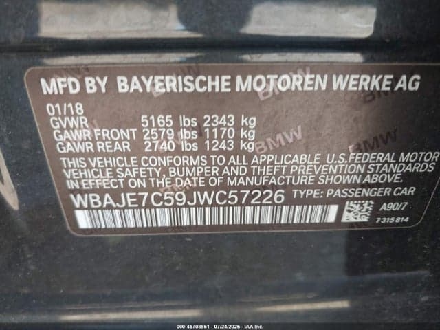 2018 BMW 540I XDRIVE 9