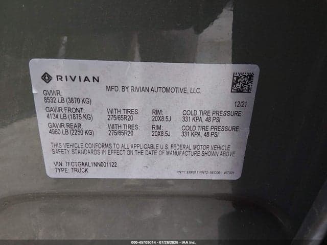 2022 RIVIAN R1T LAUNCH EDITION 9
