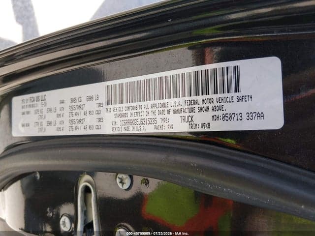 2018 RAM 1500 TRADESMAN 4X2 5'7 BOX 9