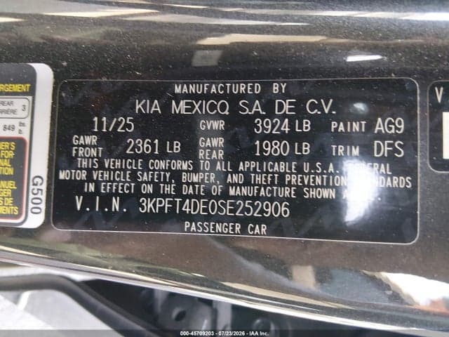 2025 KIA K4 LXS 9