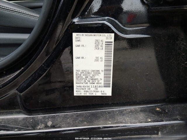 2019 NISSAN ALTIMA 2.5 SL 9