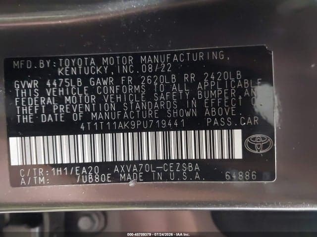 2023 TOYOTA CAMRY SE 9